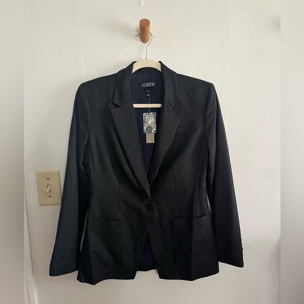 J.Crew Helena Blazer Black JACKET  WOMEN’S Sz O New NWT Office Career